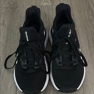 Reebok Men's Black and White Athletic Shoes